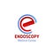 E letter vector icon for endoscopy medical center