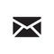 E-mail black icon on white background vector illustration for website, mobile application, presentation, infographic. Envelope