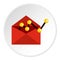 E-mail configuration icon, flat style