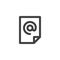 E-mail document file line icon