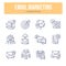 E-Mail Marketing Doodle Icons