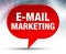 E-mail Marketing Red Bubble Background