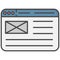 E-mail marketing vector icon with envelop content