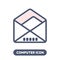 E-mail message icon in linestyle