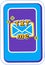 E-mail message text me on phone screen. Sticker of smartphone for messenger, communication app