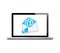 E-mail vector icon concept with laptop on