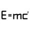 E mc squared Energy formula physical law E mc sign e equal mc 2 Education concept Theory of relativity icon black color vector