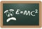 E=mc2 chalkboard