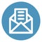 E newsletter, email document Bold Outline vector icon which can be easily modified do edit