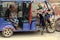 E-Rickshaw or electronic commercial auto standing with passenger display at barasat, kolkata.