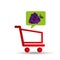 E-shopping fresh grape fruit design