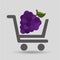 E-shopping fresh grape fruit design