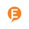 E speech bubble Logo , chat logo