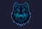 E-sports logo with the basic theme of wolves. Wolf head esport logo template