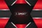 E-Sports Modern Futuristic Background Dark and Red Realistic with Hexagon Pattern