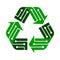 E-waste, electronics recycling vector icon badge