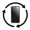 E-waste, electronics recycling vector icon badge