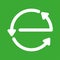 E-waste, electronics recycling vector icon badge