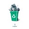 E-Waste in Recycling Bin