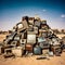 E-Waste Recycling: A Pile of Vintage Electronics Ready for Renewal - generative ai