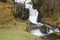 Eadar A\\\' Chalda Waterfall on Allt a\\\' Chalda Beag nearArdvreck Castle, Loch Assynt, Sutherland, Scotland, UK