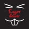 Eager beaver - handwritten funny motivational quote. American slang, urban dictionary, English phraseologism. Print for poster