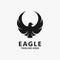 Eagle bird logo , eagle flaps its wings logo design