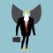 Eagle businessman. business bird in suit.