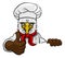 Eagle Chef Mascot Sign Cartoon Character