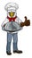 Eagle Chef Mascot Thumbs Up Cartoon Character