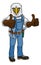 Eagle Construction Cartoon Mascot Handyman