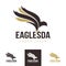 Eagle emblem, falcon logo, vector template