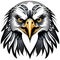 Eagle face tribal tattoo art isolated white transparent additional png