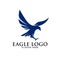 Eagle Falcon icon silhouette simple minimalist modern logo design template