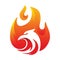 Eagle fire flame logo design