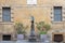 Eagle fountain at the Piazza di Postierla in Siena, Italy