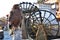 Eagle in front of Waterwheel