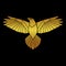 Eagle golden silhouette bird eagle hawk vector design