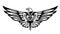 Eagle graphic, bird icon isolated