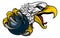 Eagle Hawk Bowling Ball Cartoon Sport Team Mascot