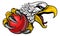 Eagle Hawk Cricket Ball Cartoon Sports Team Mascot