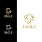 Eagle Head Bold Logo Concept with Golden Color