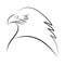 Eagle head or eagle symbol logo illustration on transparent background