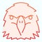 Eagle head flat icon. Birds head vector illustration isolated on white. Powerful looking hawk gradient style design