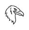 Eagle head icon. Eagle mascot outline silhouette