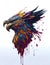 The eagle head illustration captivates with its vibrant and colorful feathers, showcasing the majestic beauty of this iconic bird