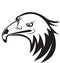 Eagle head silhouette icon logo
