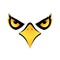 Eagle head on white background icon eps10