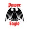 Eagle icon, imperial heraldic bird vector symbol