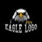 Eagle logo isolated in front view vector